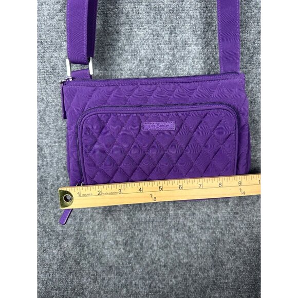 Vera Bradley Small Crossbody Bag Hipster Elderberry Purple Quilted - Picture 2 of 13